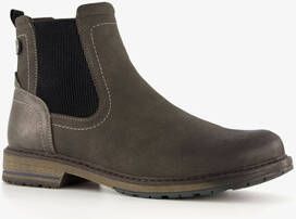 Blue Box leren heren chelsea boots grijs