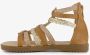 Blue Box meisjes sandalen cognac met glitter - Thumbnail 2