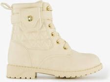 Blue Box meisjes veterboots met tasje beige