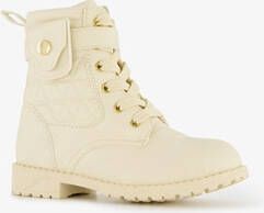 Blue Box meisjes veterboots met tasje beige