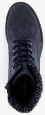 Blue Box veterboots blauw met gebreid detail