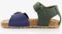 Braqeez leren jongens sandalen blauw groen - Thumbnail 3