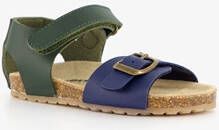 Braqeez leren jongens sandalen blauw groen