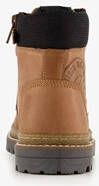 Braqeez leren jongens veterboots cognac