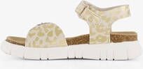 Braqeez leren meisjes sandalen luipaardprint beige