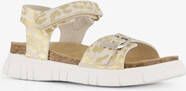 Braqeez leren meisjes sandalen luipaardprint beige