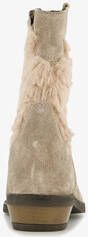 Braqeez leren meisjes western boots beige