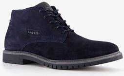 Bugatti hoge suede heren veterschoenen blauw