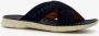 Bugatti leren heren slippers donkerblauw - Thumbnail 6