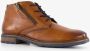 Bugatti leren heren veterschoenen cognac bruin Uitneembare zool - Thumbnail 5