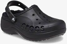 Crocs Baya Platform Lined dames klompen zwart