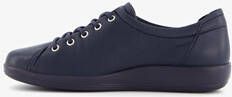 ECCO Soft 2.0 leren dames sneakers donkerblauw