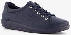 ECCO Soft 2.0 leren dames sneakers donkerblauw