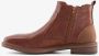 Emilio Salvatini heren Chelsea boots cognac bruin - Thumbnail 3