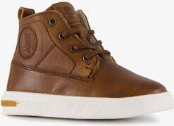 Groot hoge leren sneakers voor jongens cognac