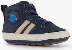 Groot leren jongens babyschoenen blauw