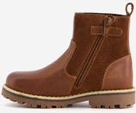 Groot leren jongens Chelsea boots cognac bruin