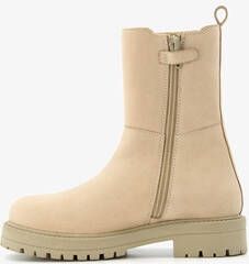 Groot leren meisjes Chelsea boots beige