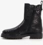 Groot leren meisjes Chelsea boots met crocoprint Zwart - Thumbnail 3