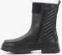 Groot leren meisjes Chelsea boots zwart Uitneembare zool - Thumbnail 3