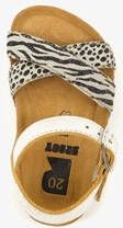 Groot leren meisjes sandalen zilver zebraprint