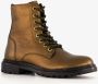 Groot leren meisjes veterboots brons Uitneembare zool - Thumbnail 5