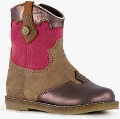 Groot suede meisjes western enkellaarsjes bruin