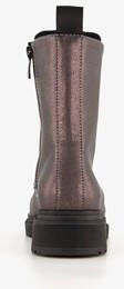 Hush Puppies dames metallic veterboots grijs