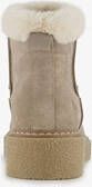 Hush Puppies gevoerde boots met imitatiebont taupe