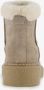 Hush Puppies gevoerde boots met imitatiebont taupe Bruin Echt leer - Thumbnail 2