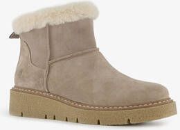 Hush Puppies gevoerde boots met imitatiebont taupe