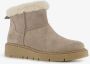 Hush Puppies gevoerde boots met imitatiebont taupe Bruin Echt leer - Thumbnail 4