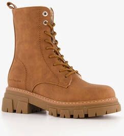 Hush Puppies gevoerde dames veterboots cognac