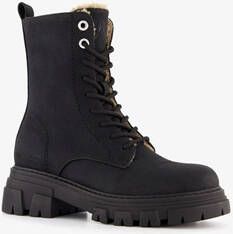 Hush Puppies gevoerde dames veterboots zwart