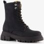 Hush Puppies gevoerde dames veterboots zwart - Thumbnail 4