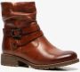 Hush Puppies gevoerde leren dames enkellaarsjes Cognac - Thumbnail 5