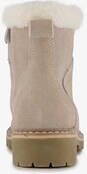 Hush Puppies gevoerde suede dames veterboots beige