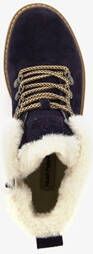 Hush Puppies gevoerde suede dames veterboots navy