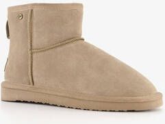 Hush Puppies gevoerde suede enkellaarsjes beige