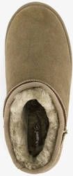 Hush Puppies gevoerde suede heren pantoffels taupe