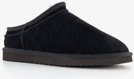 Hush Puppies gevoerde suede heren pantoffels zwart