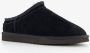 Hush Puppies gevoerde suede heren pantoffels zwart Sloffen Echt leer - Thumbnail 5