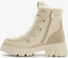 Hush Puppies gevoerde leren dames boots beige