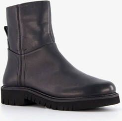 Hush Puppies leren dames boots zwart