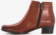 Hush Puppies leren dames enkellaarsjes cognac