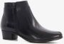 Hush Puppies leren dames enkellaarsjes met hak Zwart - Thumbnail 5