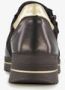 Hush Puppies leren dames sneakers zwart goud Uitneembare zool - Thumbnail 2