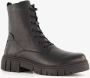 Hush Puppies leren dames veterboots zwart Uitneembare zool - Thumbnail 5