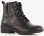 Hush Puppies leren dames veterlaarsjes zwart - Thumbnail 5