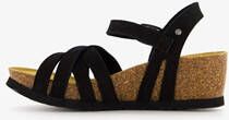 Hush Puppies leren sandalen met sleehak zwart